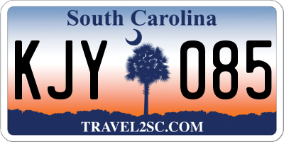 SC license plate KJY085