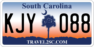 SC license plate KJY088