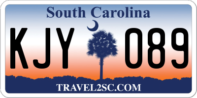 SC license plate KJY089