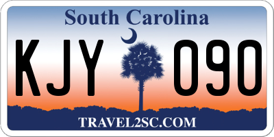 SC license plate KJY090