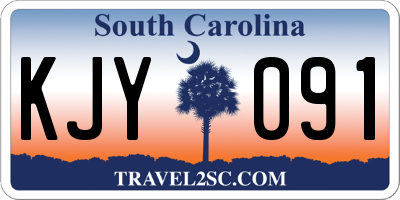 SC license plate KJY091