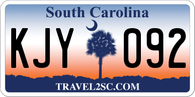 SC license plate KJY092