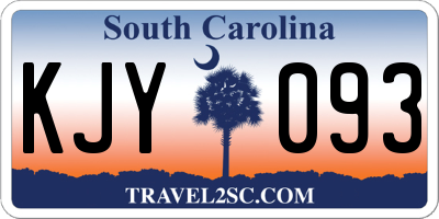 SC license plate KJY093