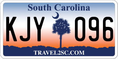 SC license plate KJY096