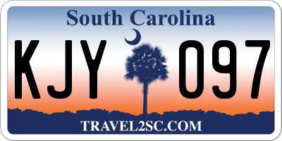 SC license plate KJY097