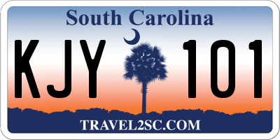 SC license plate KJY101