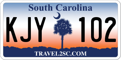 SC license plate KJY102