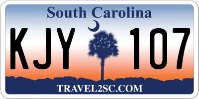 SC license plate KJY107