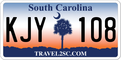 SC license plate KJY108