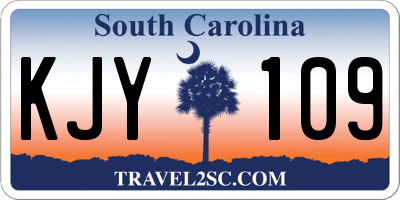 SC license plate KJY109