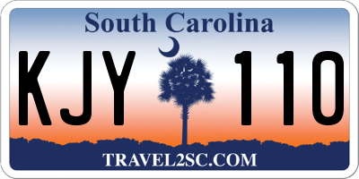 SC license plate KJY110