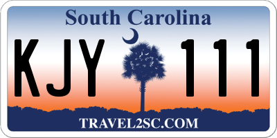 SC license plate KJY111