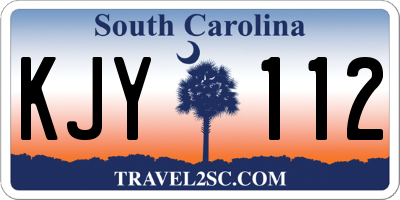 SC license plate KJY112