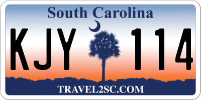 SC license plate KJY114