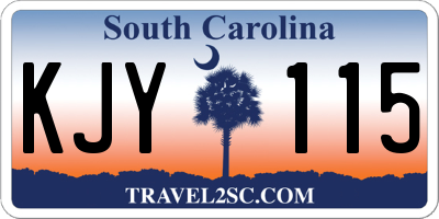 SC license plate KJY115