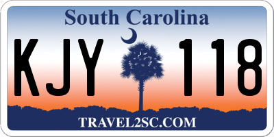 SC license plate KJY118