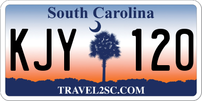 SC license plate KJY120