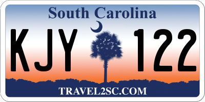 SC license plate KJY122
