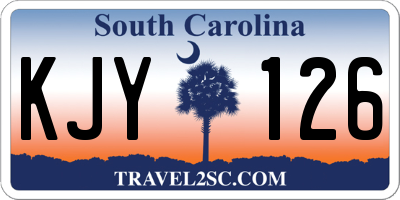 SC license plate KJY126