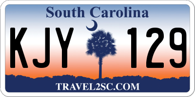 SC license plate KJY129