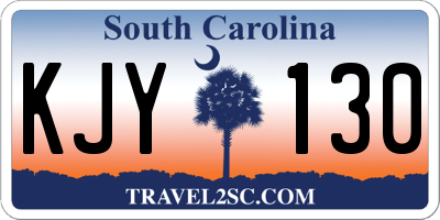SC license plate KJY130