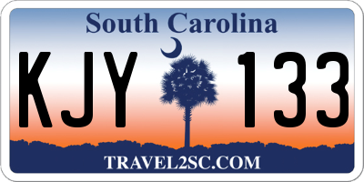 SC license plate KJY133