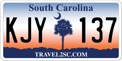 SC license plate KJY137