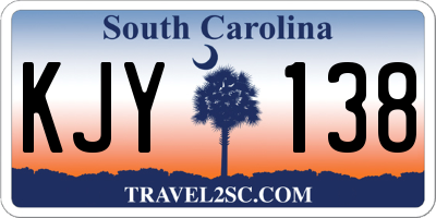 SC license plate KJY138