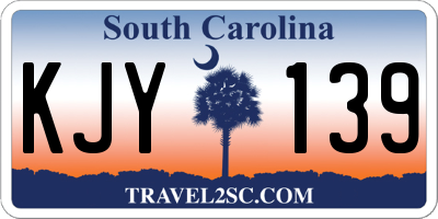 SC license plate KJY139