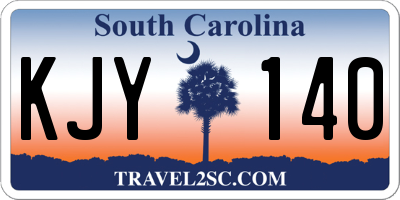 SC license plate KJY140