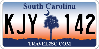 SC license plate KJY142