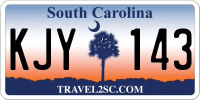 SC license plate KJY143