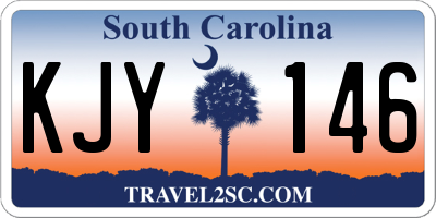 SC license plate KJY146