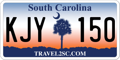 SC license plate KJY150