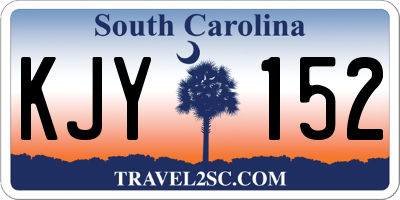 SC license plate KJY152