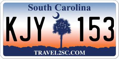 SC license plate KJY153