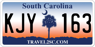 SC license plate KJY163