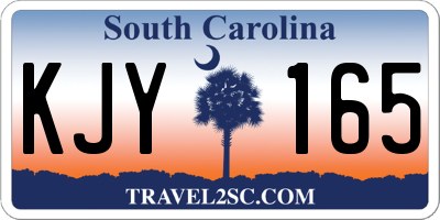 SC license plate KJY165