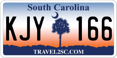 SC license plate KJY166