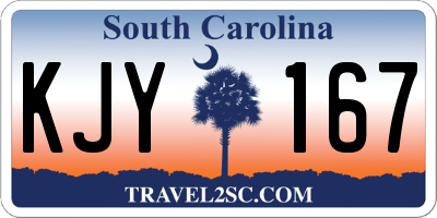 SC license plate KJY167