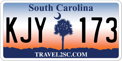 SC license plate KJY173