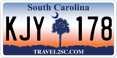 SC license plate KJY178
