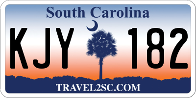 SC license plate KJY182