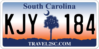 SC license plate KJY184
