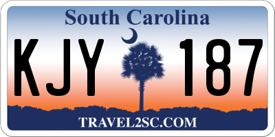 SC license plate KJY187