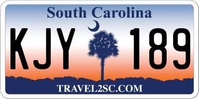 SC license plate KJY189