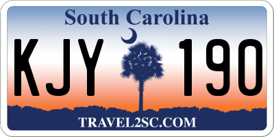 SC license plate KJY190