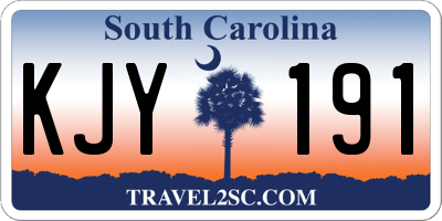 SC license plate KJY191