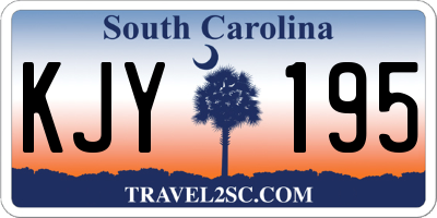 SC license plate KJY195