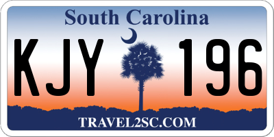 SC license plate KJY196